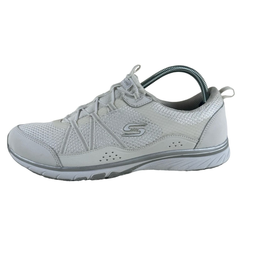 Skechers Women's Athletic Sneaker in Light Gray and Silver